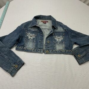 Embroidered Blue Jean Jacket